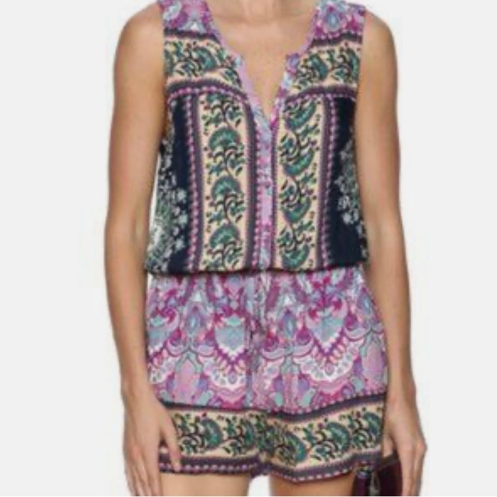 Umgee Boho Multi Color Multi Print Sleeveless But… - image 1